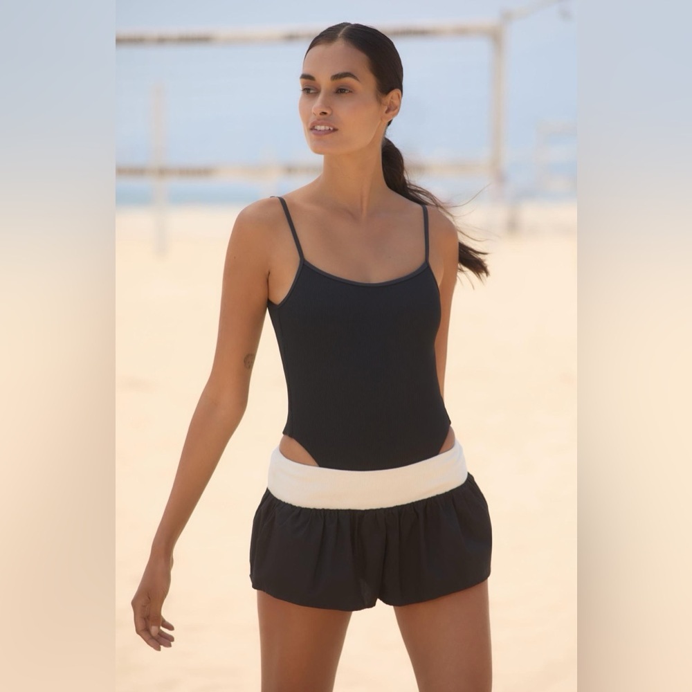NWT Anthropologie Colorblock High Rise Micro Shorts L